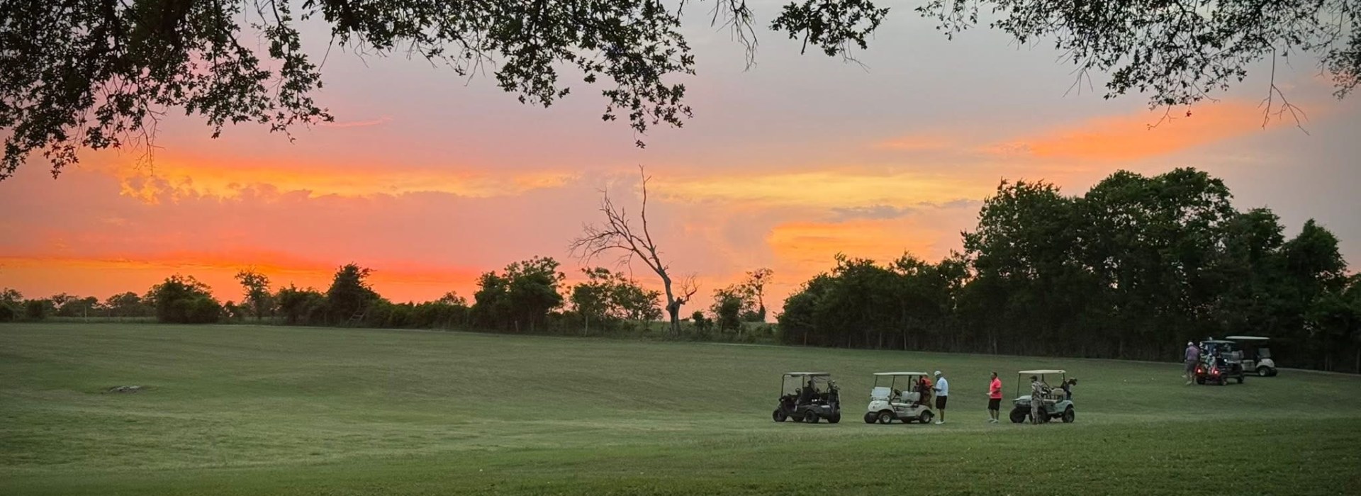 Sunset on golf course
